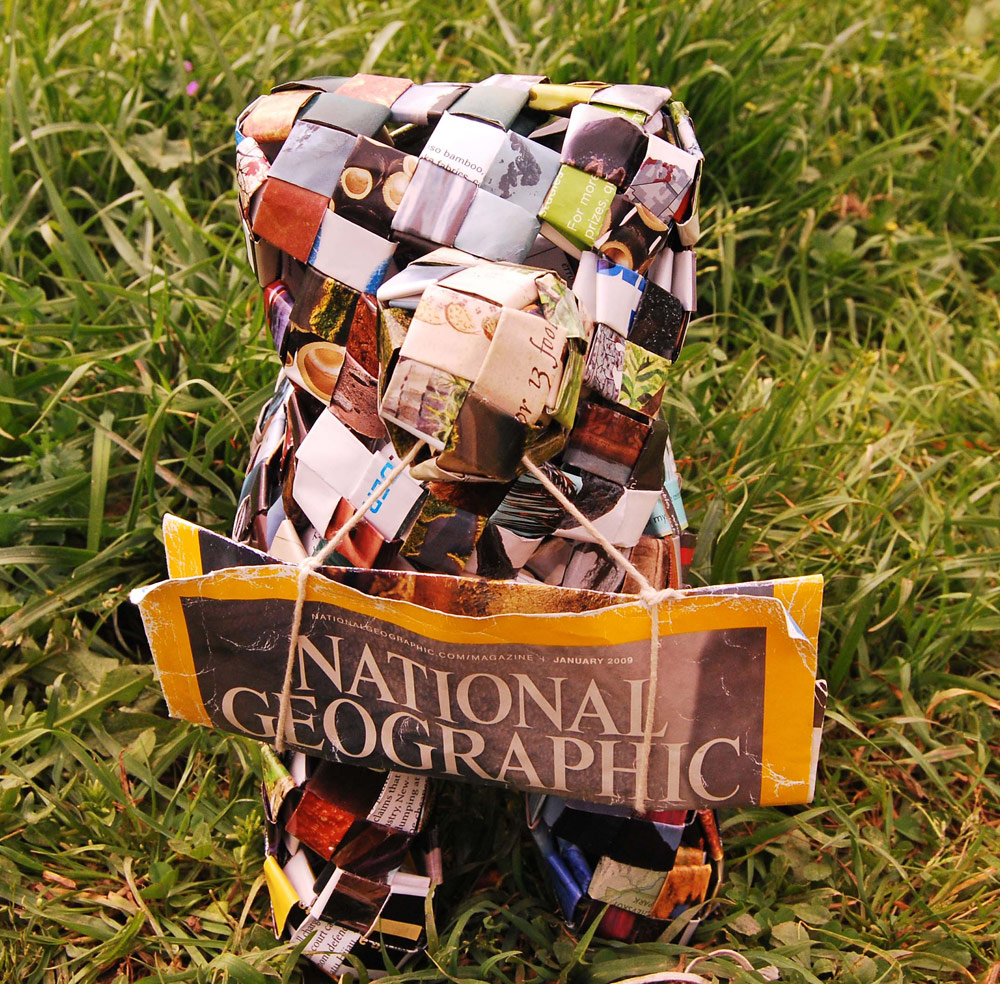 Recycled National Geographic magazine